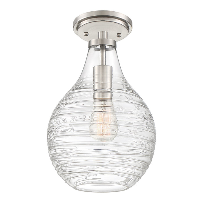 Quoizel QSF4019BN One Light Semi-Flush Mount, Brushed Nickel
