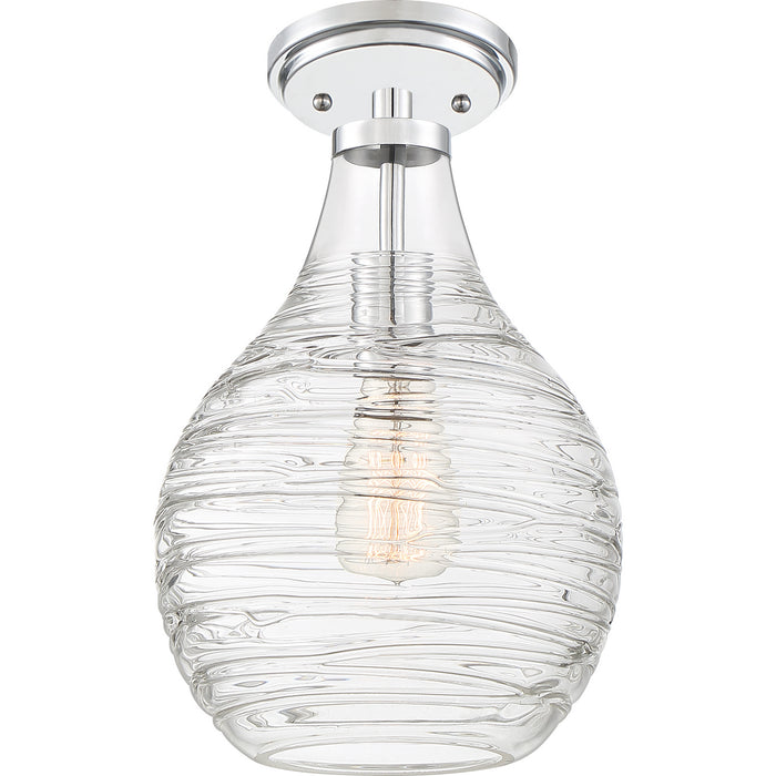 Quoizel QSF4019C One Light Semi-Flush Mount, Polished Chrome