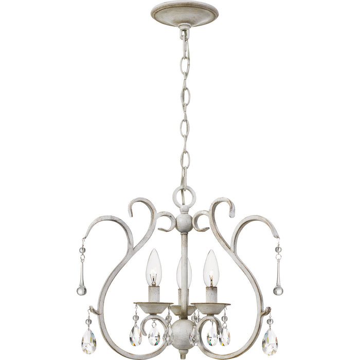 Quoizel BLC2816AWH Three Light Pendant, Antique White