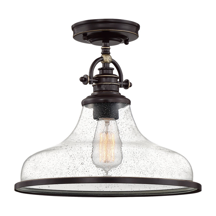 Quoizel GRTS1714PN One Light Semi-Flush Mount, Palladian Bronze
