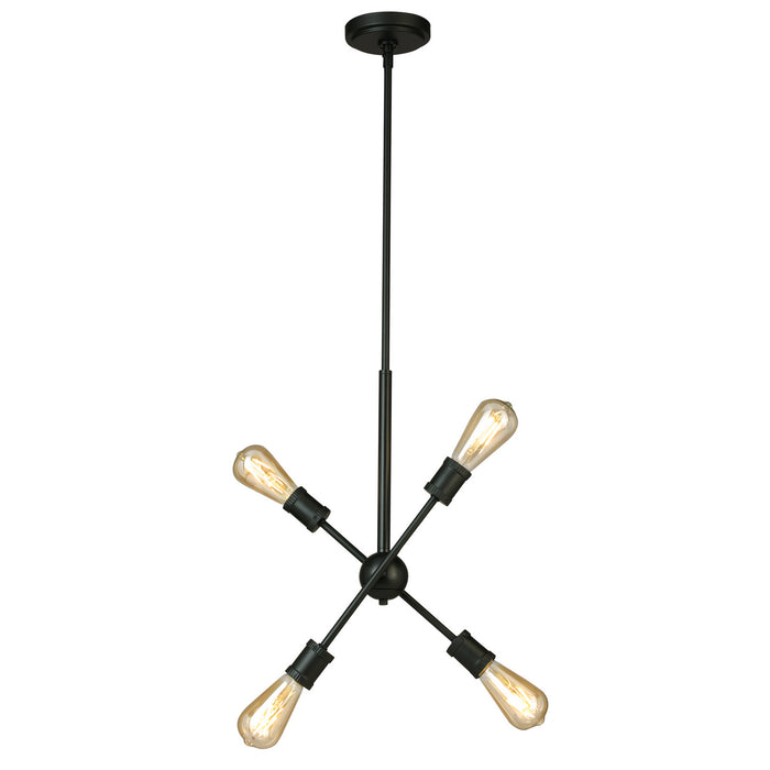 Eglo USA 203945A Four Light Pendant, Black