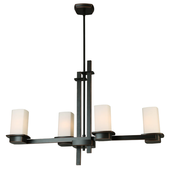 Eglo USA 203977A Four Light Linear Pendant, Oil Rubbed Bronze