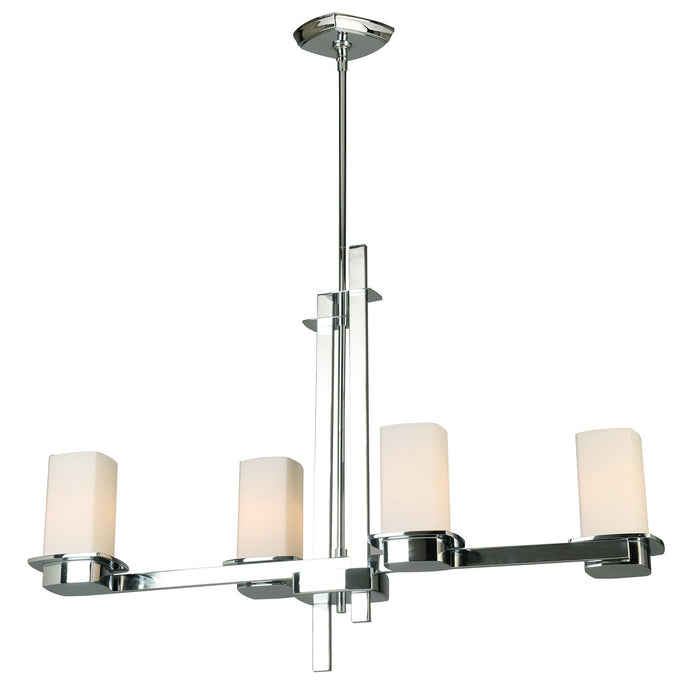 Eglo USA 203978A Four Light Linear Pendant, Chrome