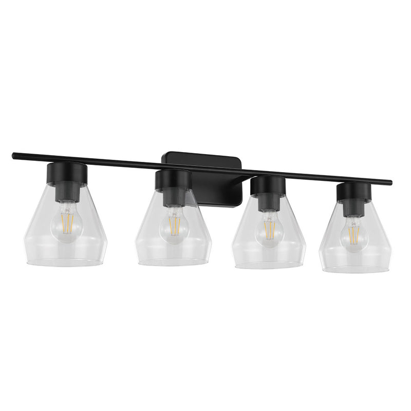 Eglo USA 204095A Four Light Bath/Vanity, Matte Black