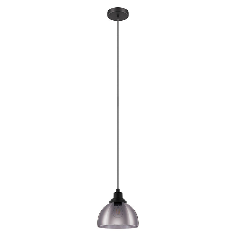 Eglo USA 204239A One Light Pendant, Matte Black