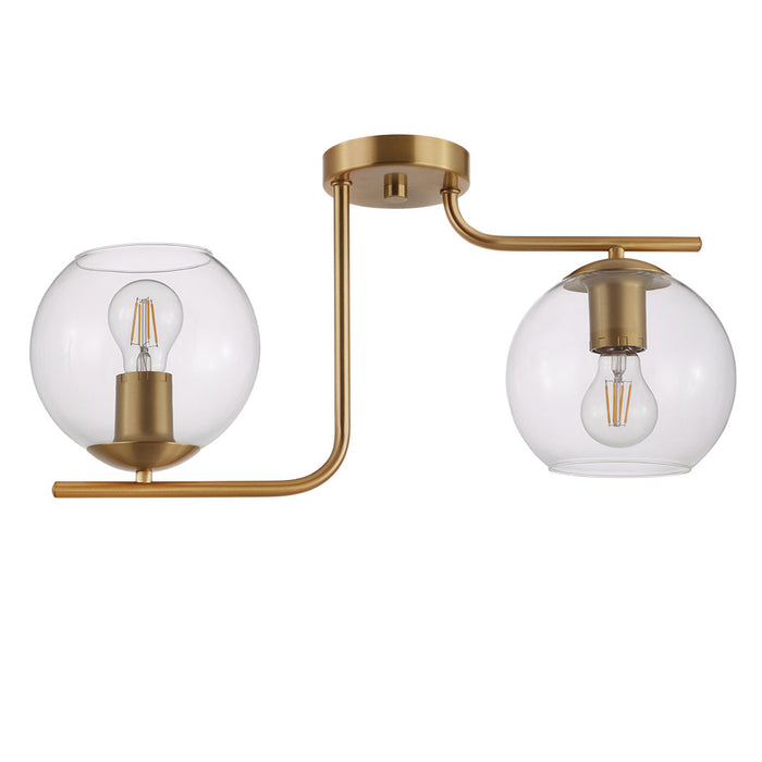 Eglo USA 204336A Two Light Ceiling Mount, Brushed Gold