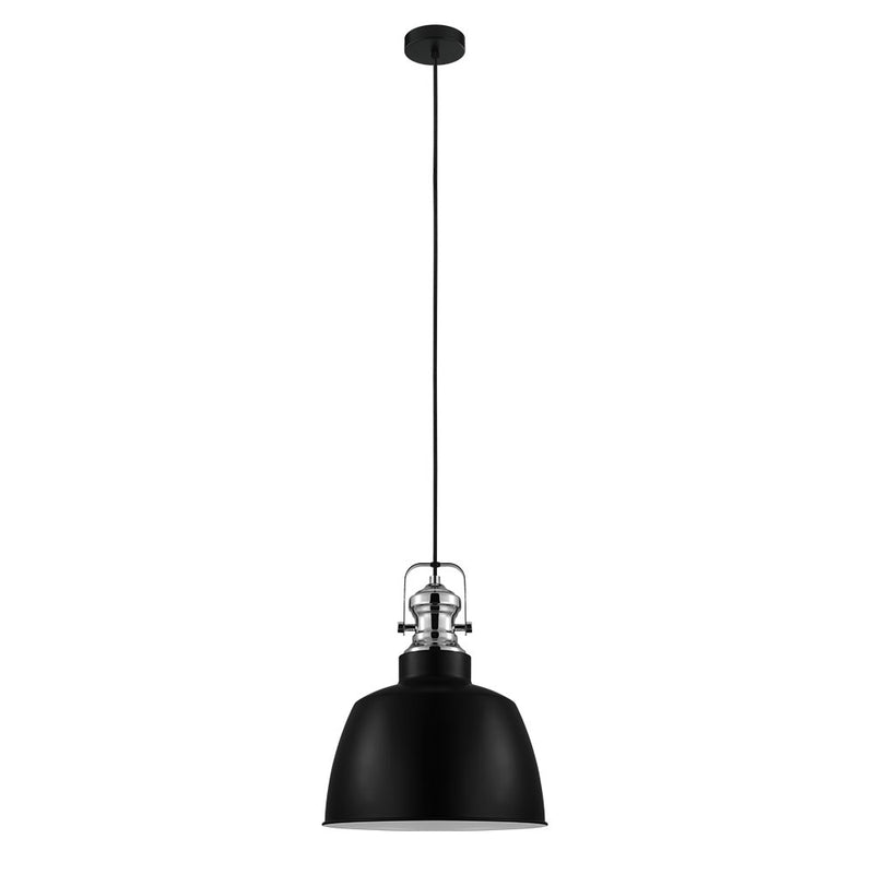 Eglo USA 204367A One Light Pendant, Matte Black