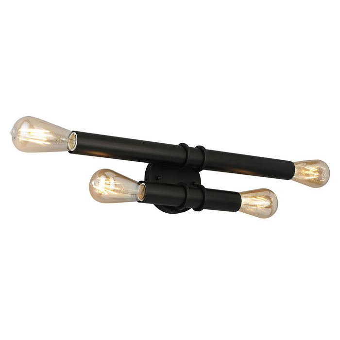 Eglo USA 204469A Four Light Bath/Vanity, Black