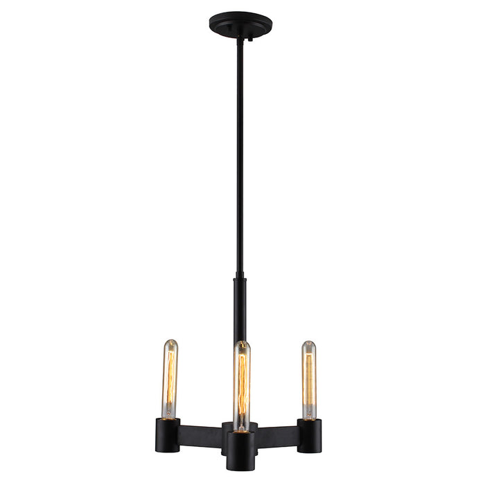Eglo USA 204551A Three Light Chandelier, Matte Black