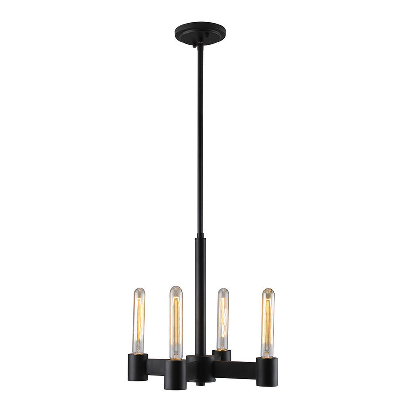 Eglo USA 204552A Four Light Chandelier, Matte Black