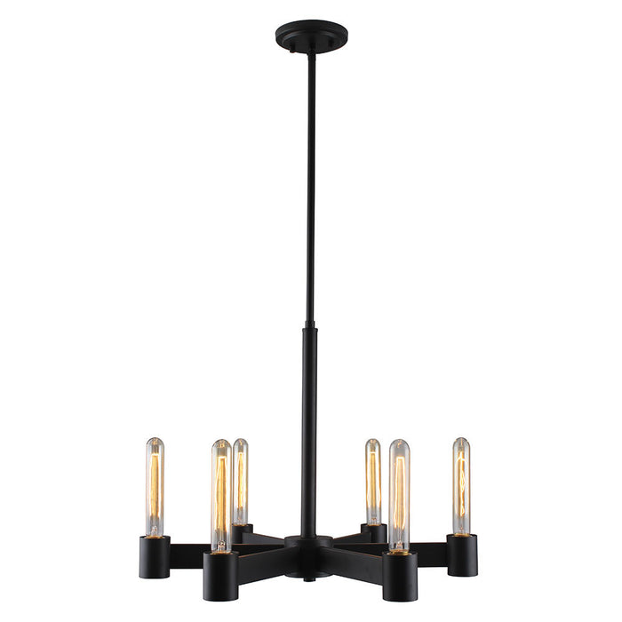 Eglo USA 204553A Six Light Chandelier, Matte Black