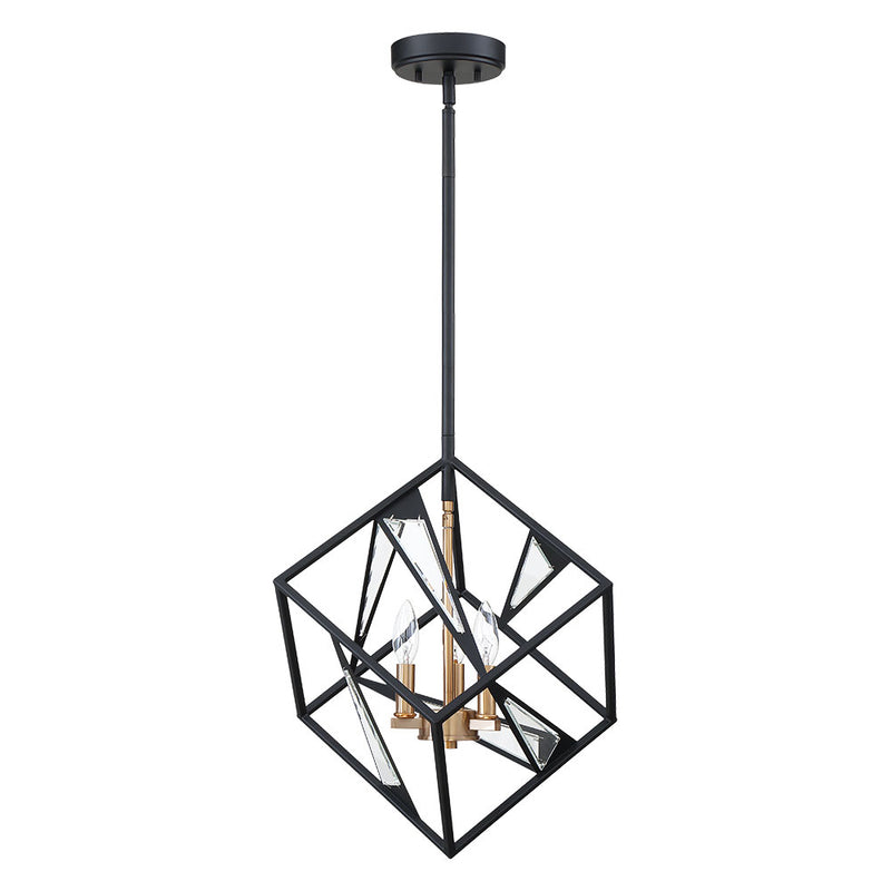 Eglo USA 204587A Three Light Pendant, Matte Black