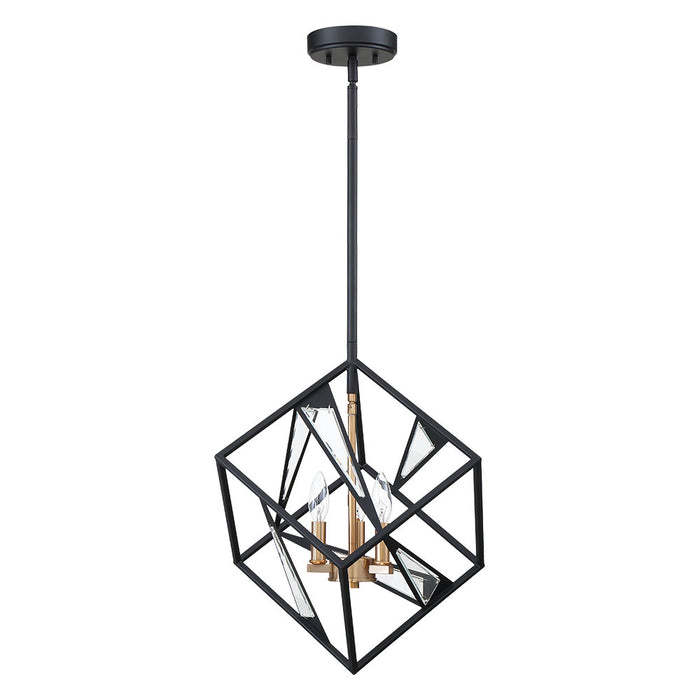 Eglo USA 204587A Three Light Pendant, Matte Black