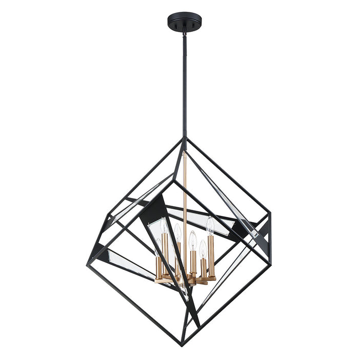 Eglo USA 204588A Six Light Pendant, Matte Black
