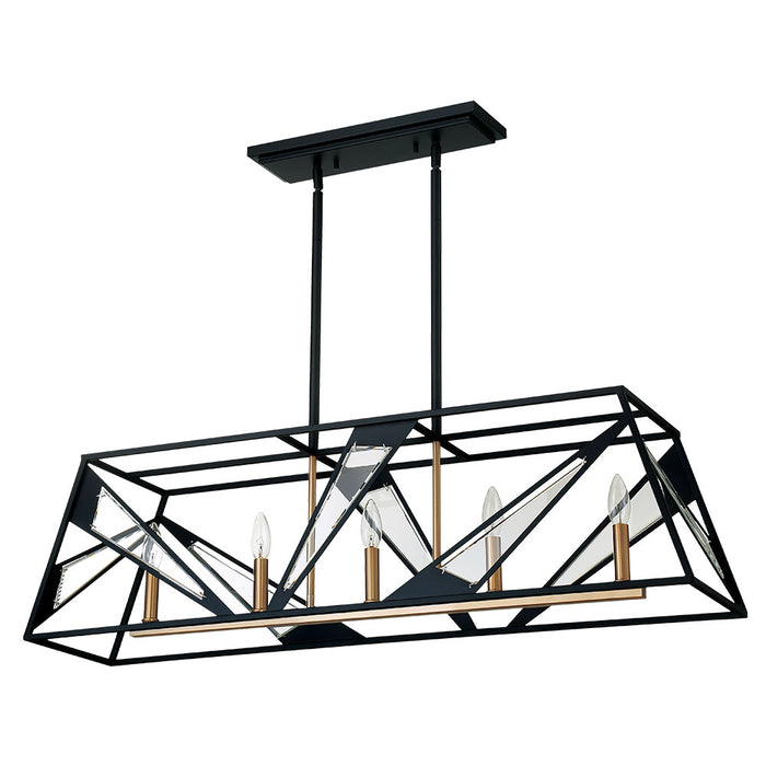Eglo USA 204589A Five Light Pendant, Matte Black
