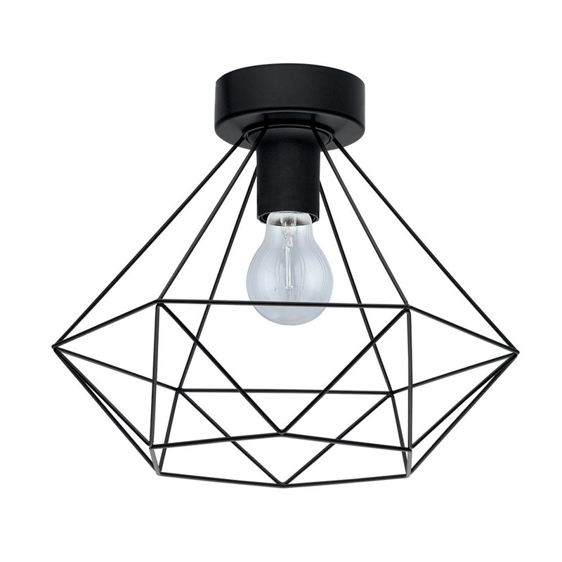 Eglo USA 43004A One Light Ceiling Mount, Matte Black