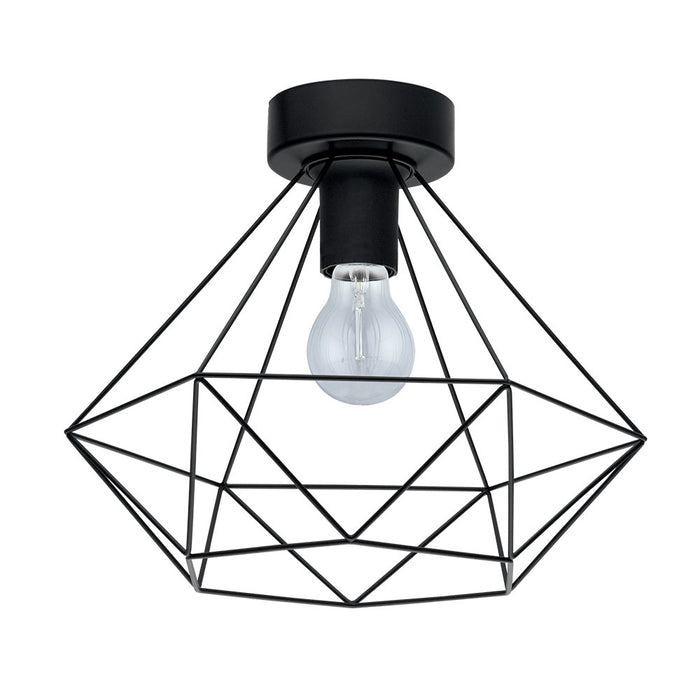 Eglo USA 43004A One Light Ceiling Mount, Matte Black