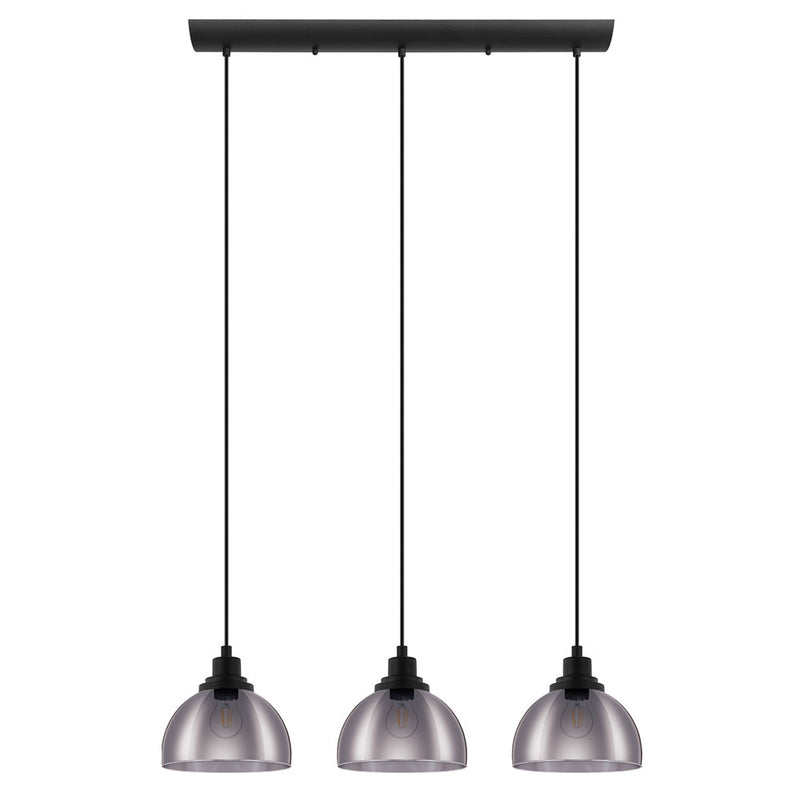 Eglo USA 98384A Three Light Pendant, Matte Black