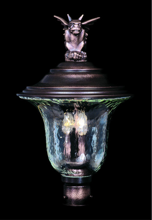 Framburg 8509 SBR Three Light Exterior Post Mount, Siena Bronze