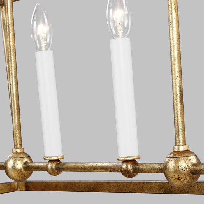 Visual Comfort Studio CC1216ADB Six Light Chandelier, Antique Gild