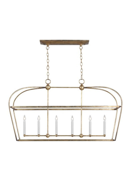Visual Comfort Studio CC1216ADB Six Light Chandelier, Antique Gild