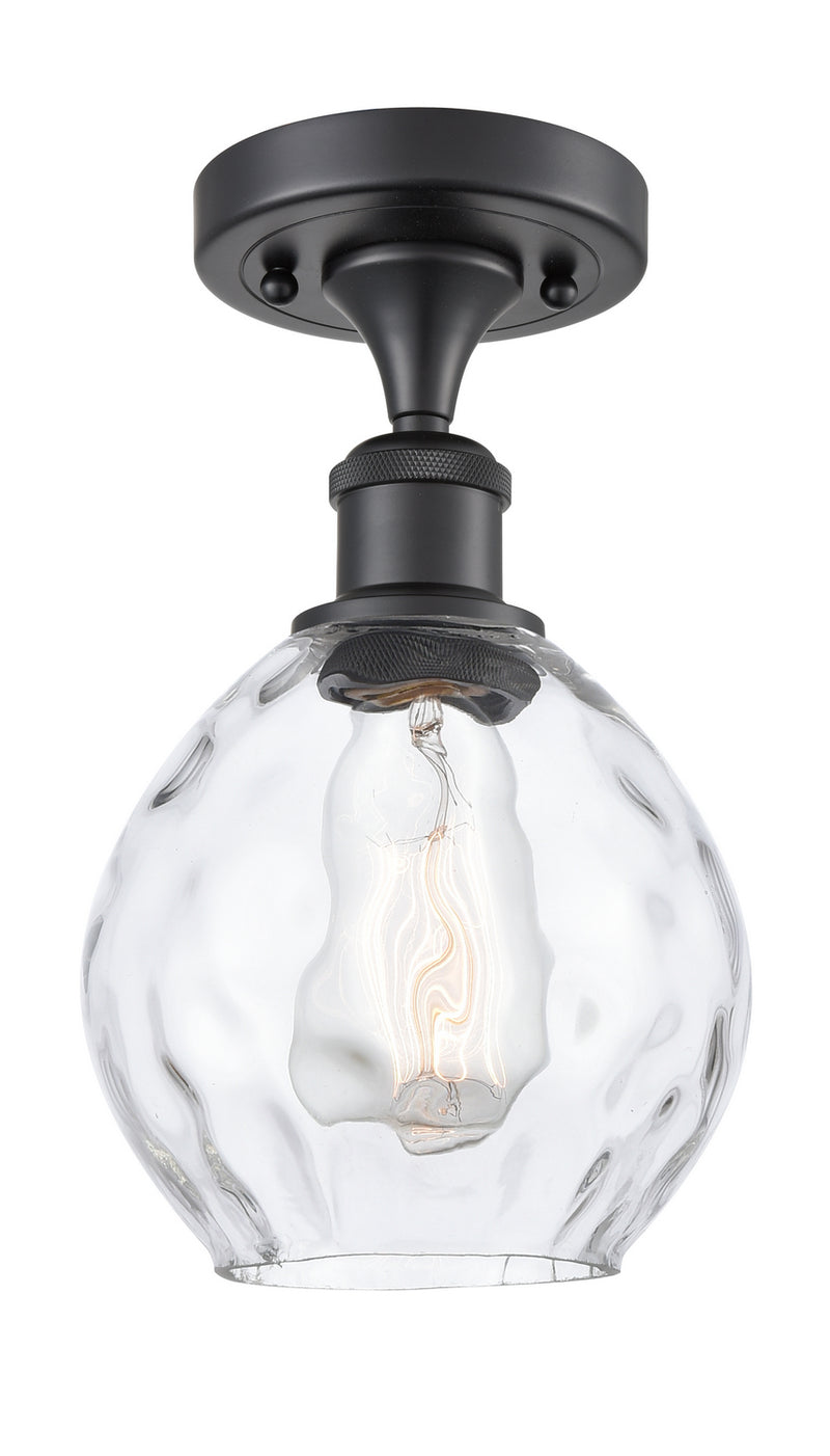 Innovations 516-1C-BK-G362 One Light Semi-Flush Mount, Matte Black