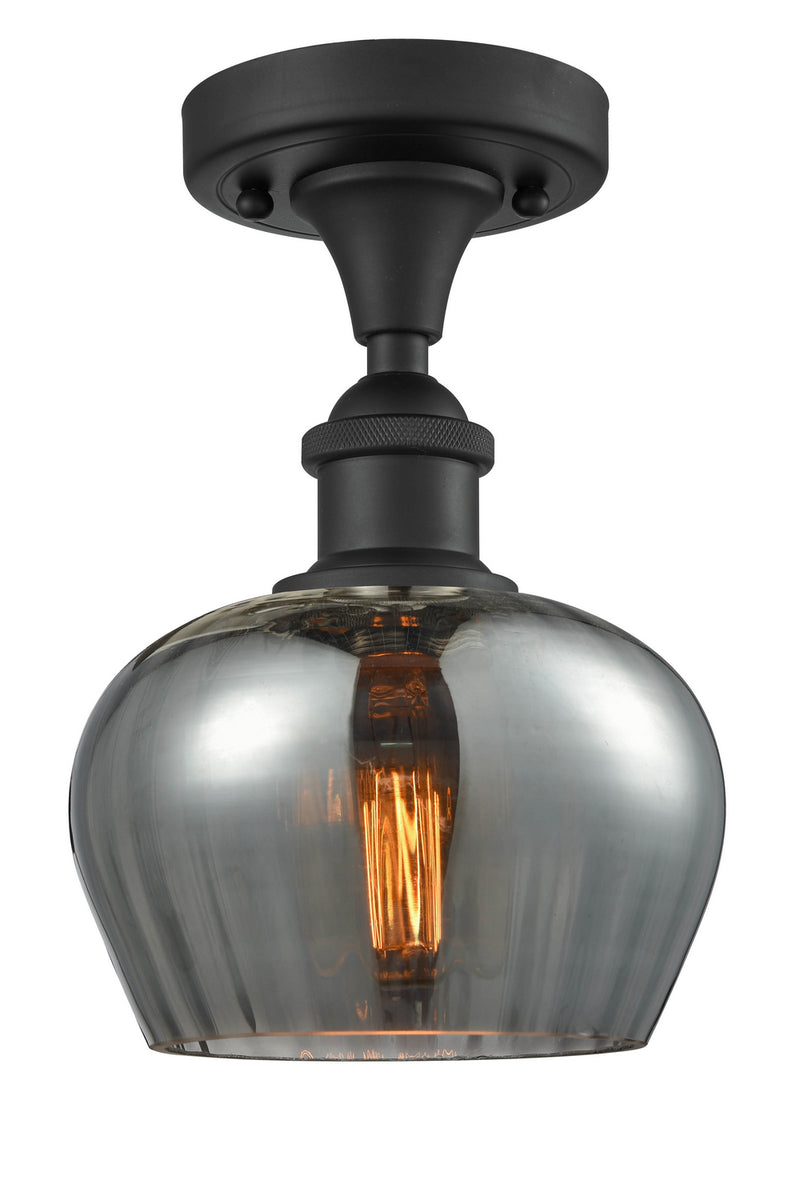 Innovations 516-1C-BK-G93 One Light Semi-Flush Mount, Matte Black