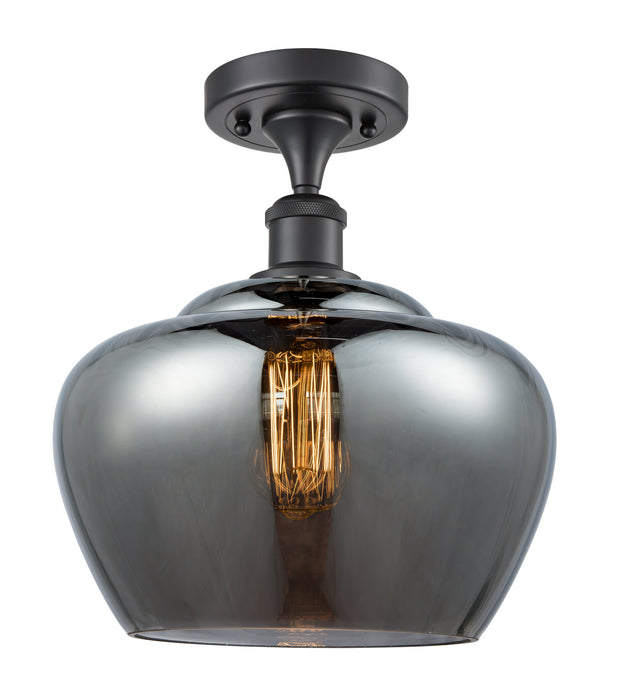 Innovations 516-1C-BK-G93-L One Light Semi-Flush Mount, Matte Black