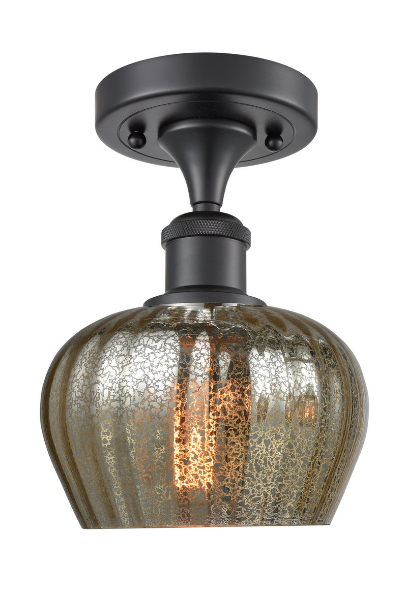 Innovations 516-1C-BK-G96 One Light Semi-Flush Mount, Matte Black