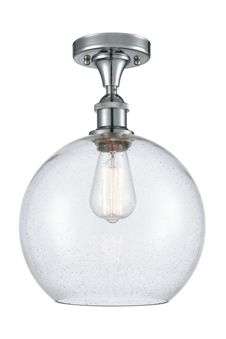 Innovations 516-1C-PC-G124-10 One Light Semi-Flush Mount, Polished Chrome