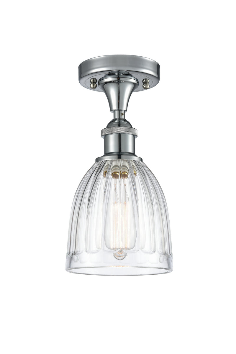 Innovations 516-1C-PC-G442 One Light Semi-Flush Mount, Polished Chrome