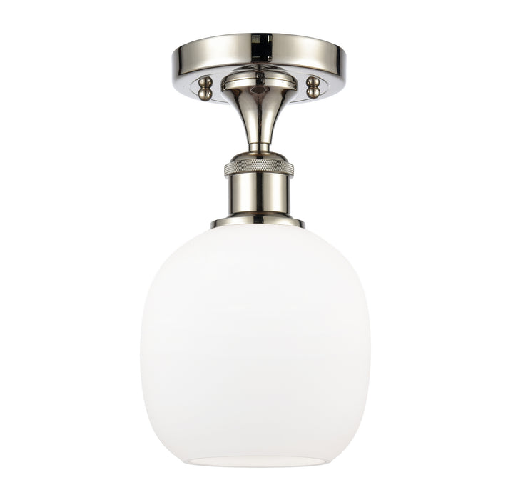 Innovations 516-1C-PN-G101 One Light Semi-Flush Mount, Polished Nickel