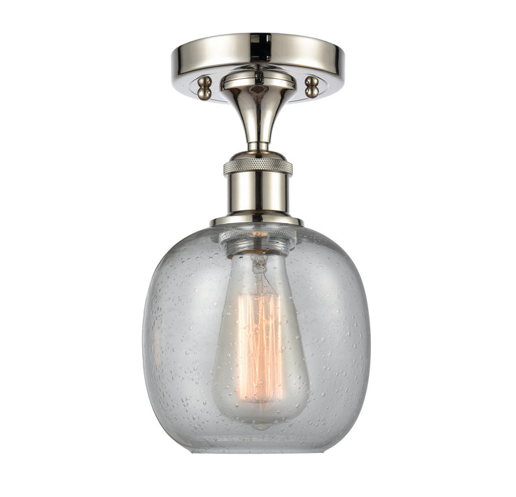 Innovations 516-1C-PN-G104 One Light Semi-Flush Mount, Polished Nickel