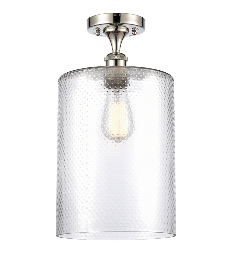 Innovations 516-1C-PN-G112-L One Light Semi-Flush Mount, Polished Nickel