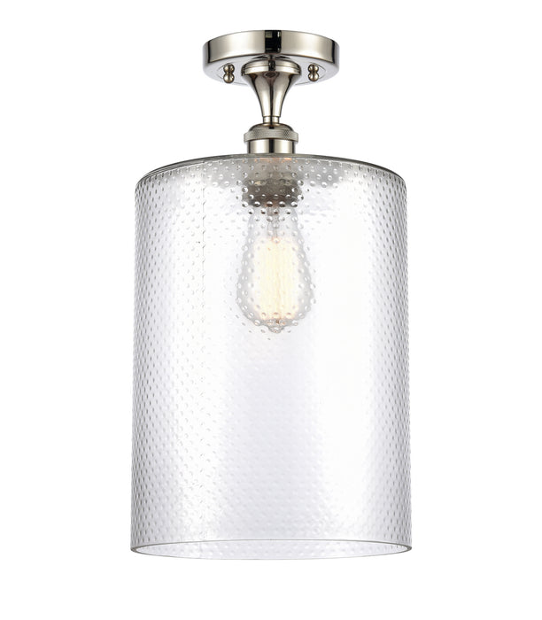 Innovations 516-1C-PN-G112-L One Light Semi-Flush Mount, Polished Nickel