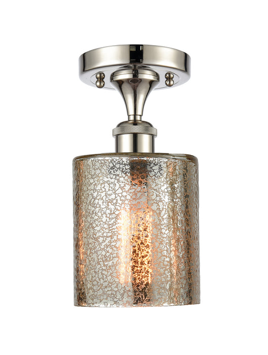 Innovations 516-1C-PN-G116 One Light Semi-Flush Mount, Polished Nickel
