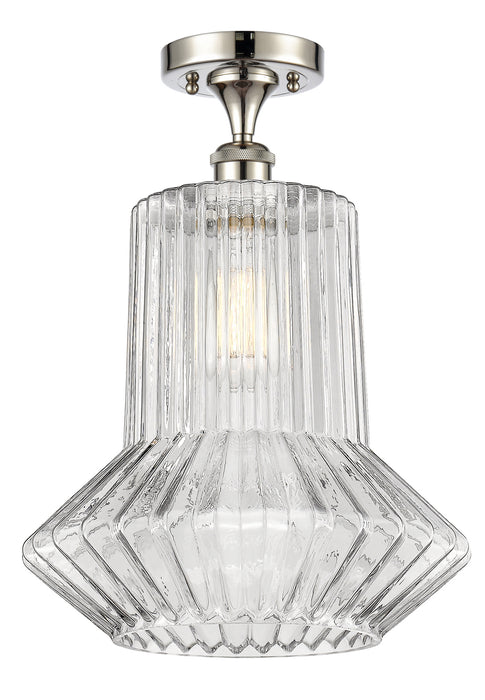Innovations 516-1C-PN-G212 One Light Semi-Flush Mount, Polished Nickel