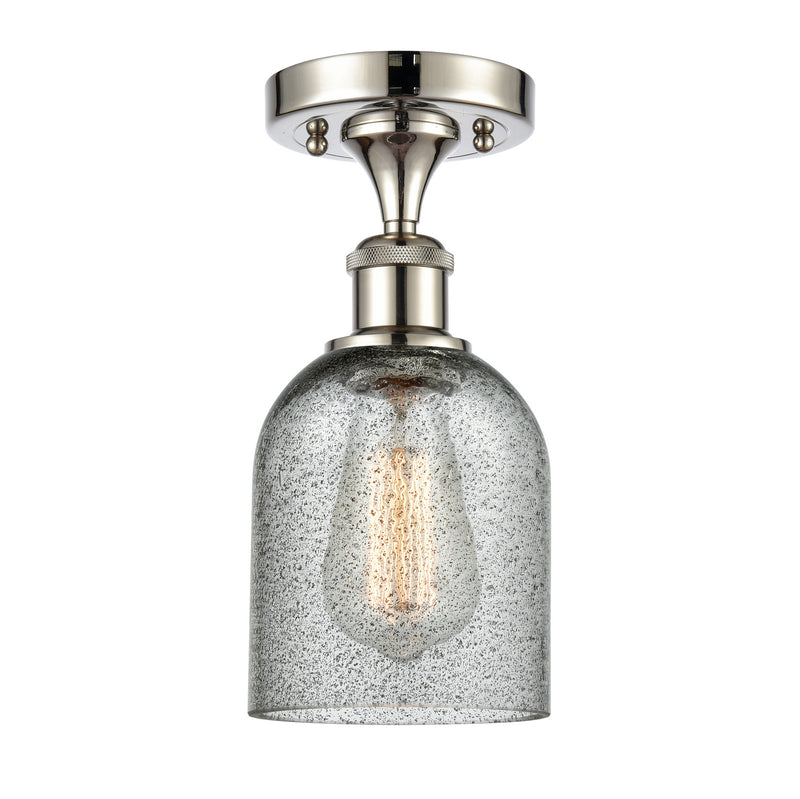 Innovations 516-1C-PN-G257 One Light Semi-Flush Mount, Polished Nickel