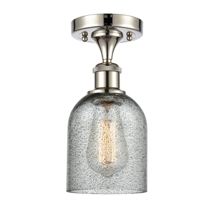 Innovations 516-1C-PN-G257 One Light Semi-Flush Mount, Polished Nickel