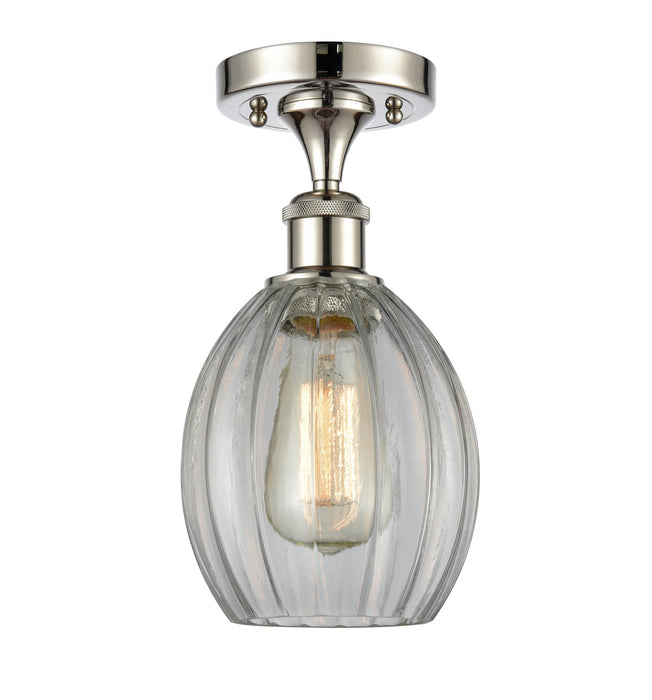 Innovations 516-1C-PN-G82 One Light Semi-Flush Mount, Polished Nickel