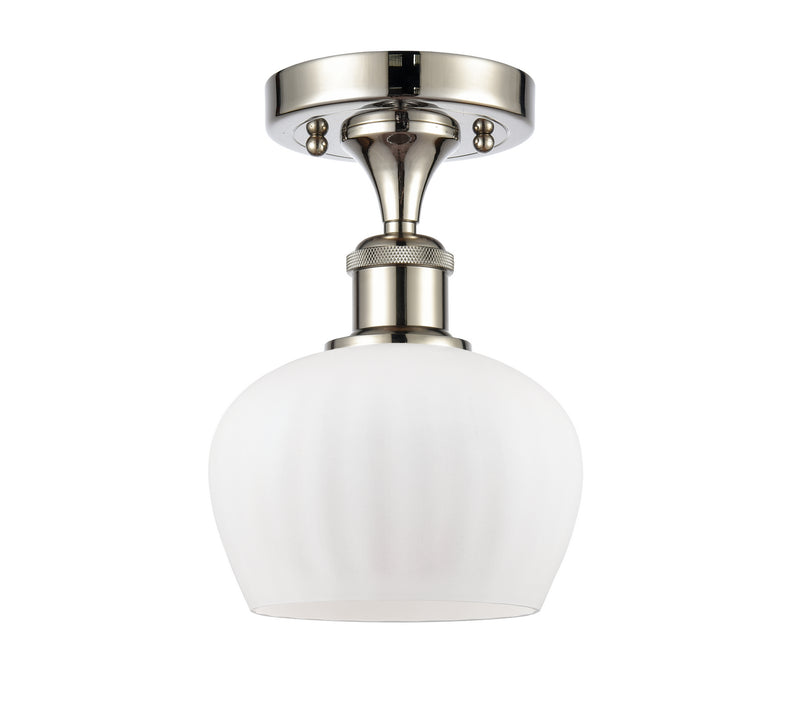 Innovations 516-1C-PN-G91 One Light Semi-Flush Mount, Polished Nickel