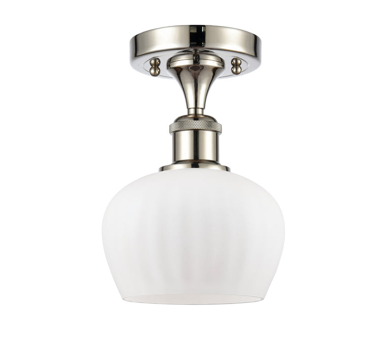 Innovations 516-1C-PN-G91 One Light Semi-Flush Mount, Polished Nickel