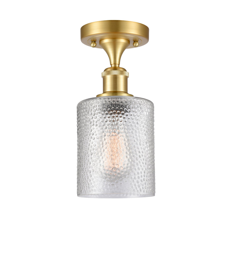 Innovations 516-1C-SG-G112 One Light Semi-Flush Mount, Satin Gold