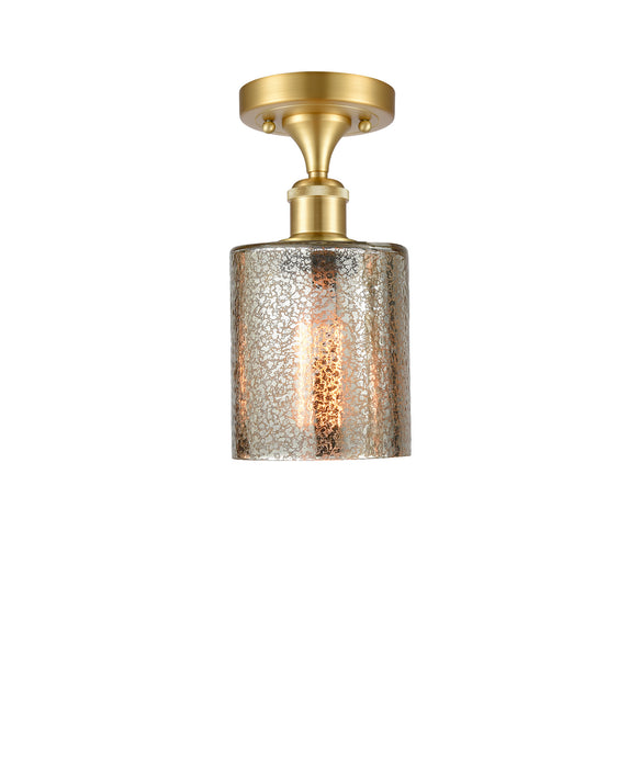 Innovations 516-1C-SG-G116 One Light Semi-Flush Mount, Satin Gold