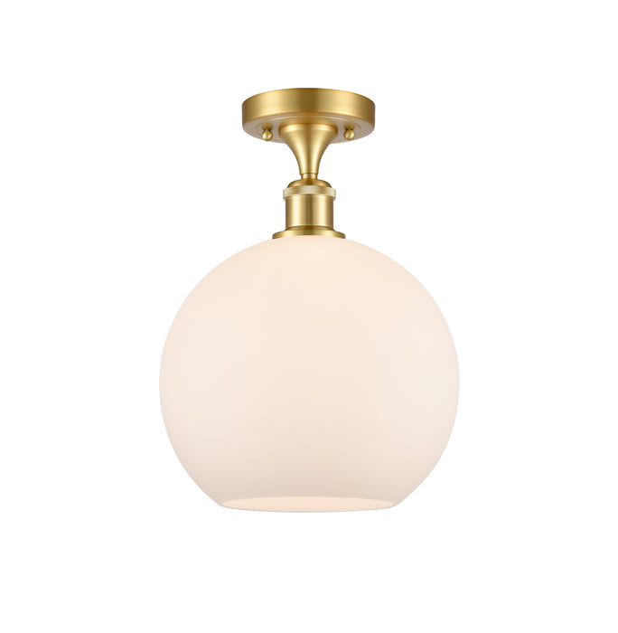 Innovations 516-1C-SG-G121-10 One Light Semi-Flush Mount, Satin Gold