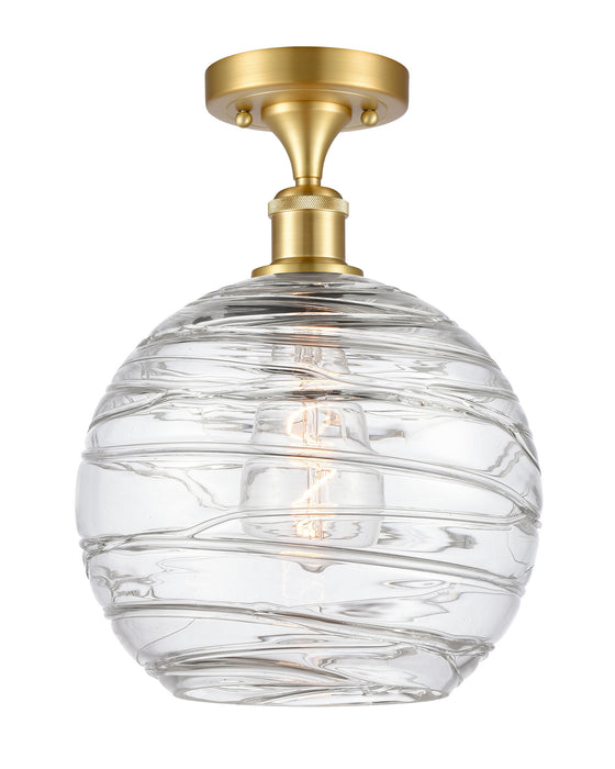 Innovations 516-1C-SG-G1213-10 One Light Semi-Flush Mount, Satin Gold