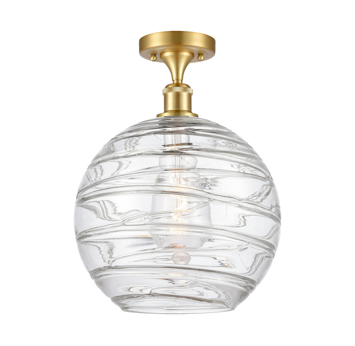 Innovations 516-1C-SG-G1213-12 One Light Semi-Flush Mount, Satin Gold