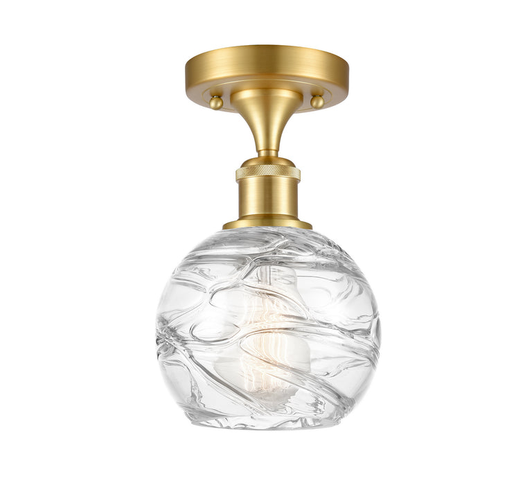 Innovations 516-1C-SG-G1213-6 One Light Semi-Flush Mount, Satin Gold