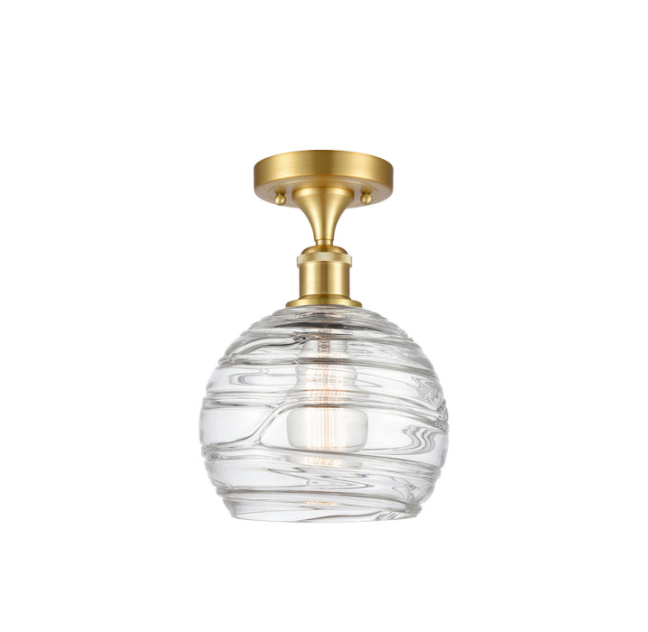 Innovations 516-1C-SG-G1213-8 One Light Semi-Flush Mount, Satin Gold