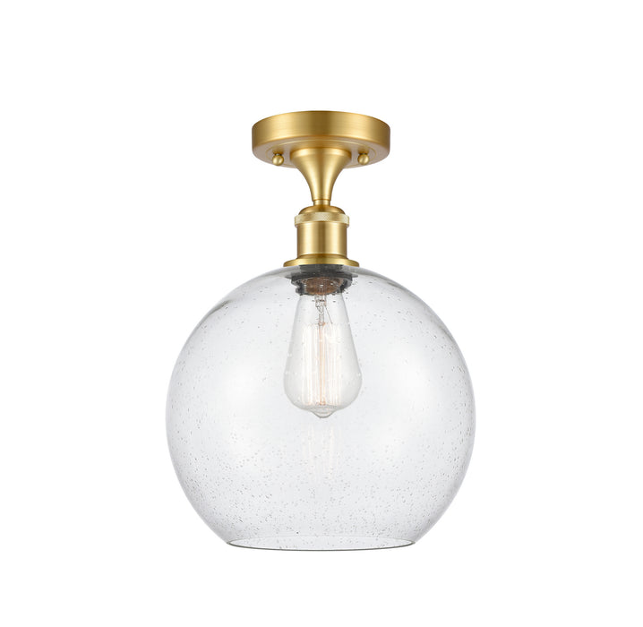 Innovations 516-1C-SG-G124-10 One Light Semi-Flush Mount, Satin Gold